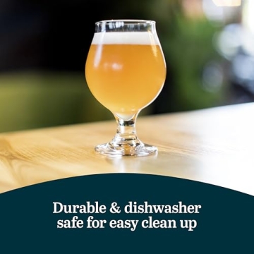 Dishwasher Safe Belgian Beer Glasses - Set of 4