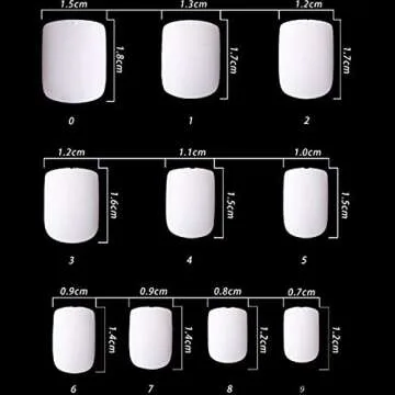 500pcs Clear Short Square Fake Nails for DIY Art