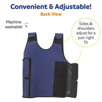 Fun and Function - Red Weighted Compression Vest for Kids & Adults - Calming Weighted Vest for Kids with Sensory Issues