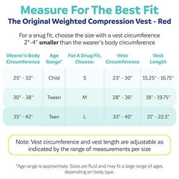 Fun and Function - Red Weighted Compression Vest for Kids & Adults - Calming Weighted Vest for Kids with Sensory Issues