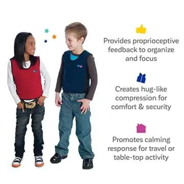 Fun and Function - Red Weighted Compression Vest for Kids & Adults - Calming Weighted Vest for Kids with Sensory Issues