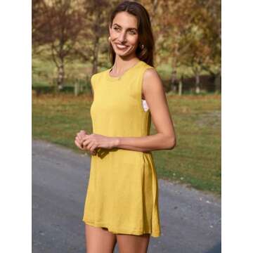 Glamaker Women's Two Piece Sets Summer Sweater Ribbed Knit Short Matching Set Beach Vacation Outfits (Yellow M)