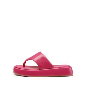 DREAM PAIRS Cute Women Slip On Wedge Sandals for Comfort