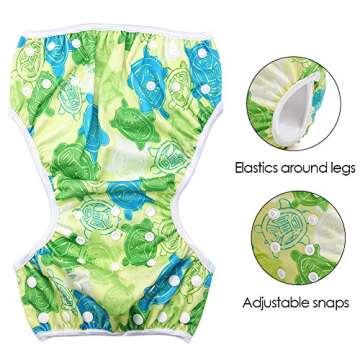 DIWEIYA Reusable Swim Diapers Adjustable for Babies