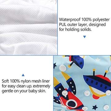 DIWEIYA Reusable Swim Diapers Adjustable for Babies