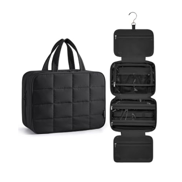 Stylish BAGSMART Travel Toiletry Bag with Jewelry Organizer - Perfect for Cosmetics and More!
