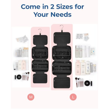 BAGSMART Travel Toiletry Bag with Jewelry Organizer