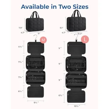 BAGSMART Travel Toiletry Bag with Jewelry Organizer