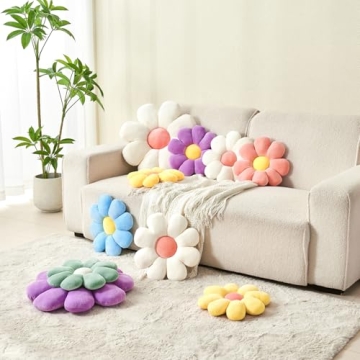 Mepherl Flower Pillow, Cute Daisy Flower Cushion