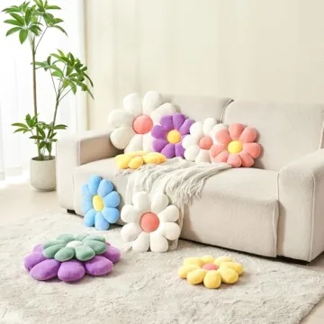Mepherl Flower Pillow, Cute Daisy Flower Cushion
