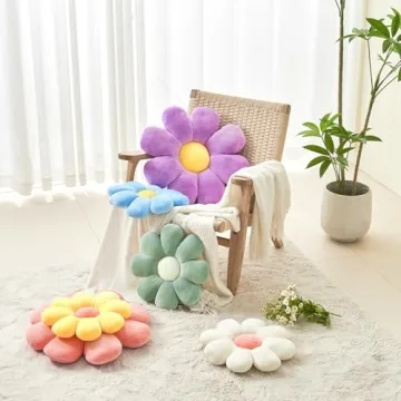 Mepherl Flower Pillow, Cute Daisy Flower Cushion
