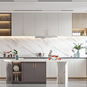 Asidrama 10 Pack Stylish Brass Cabinet Handles