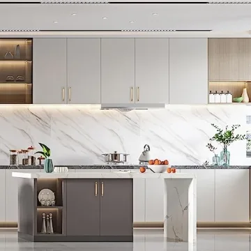 Asidrama 10 Pack Stylish Brass Cabinet Handles