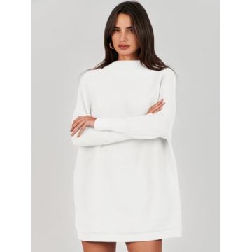 Stylish ANRABESS Women's Oversized Turtleneck Sweater