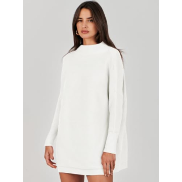 Stylish ANRABESS Women's Oversized Turtleneck Sweater