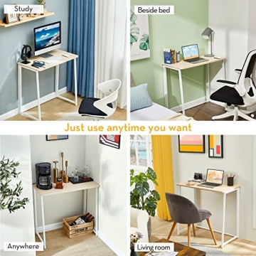 WOHOMO Folding Desk for Small Spaces - Stylish & Portable