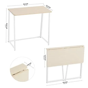 WOHOMO Folding Desk for Small Spaces - Stylish & Portable
