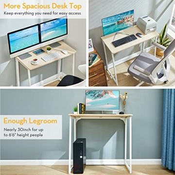 WOHOMO Folding Desk for Small Spaces - Stylish & Portable