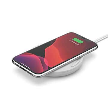 Belkin Quick Charge Wireless Charging Pad - 15W Qi-Certified Charger Pad for iPhone, Samsung Galaxy,...