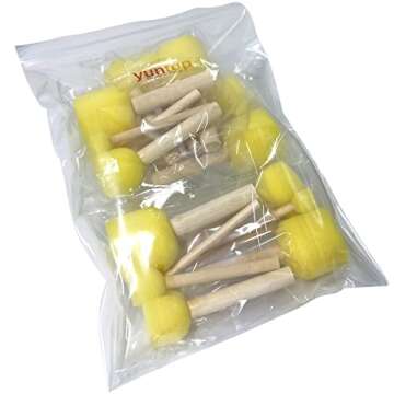 20 pcs Round Sponges Brush Set for Kids Creativity