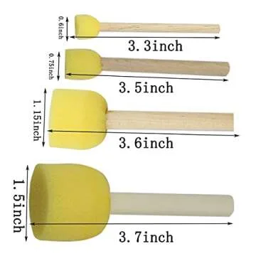 20 pcs Round Sponges Brush Set for Kids Creativity
