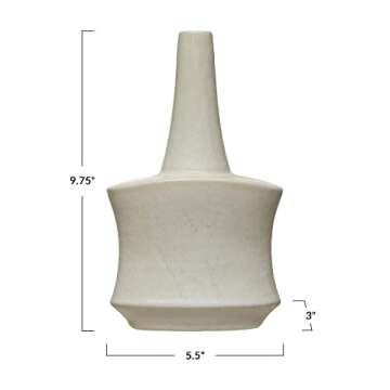 Bloomingville Stoneware Rocking Vase with Reactive Glaze, White