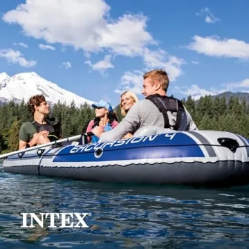 INTEX Excursion 4 Inflatable Boat Set for 4 Adults