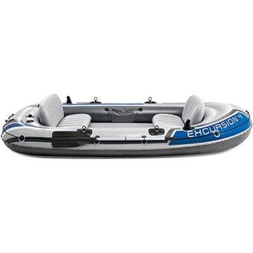 INTEX Excursion 4 Inflatable Boat Set for 4 Adults