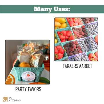 40 Eco-Friendly Vented Pulp Produce Baskets for Display