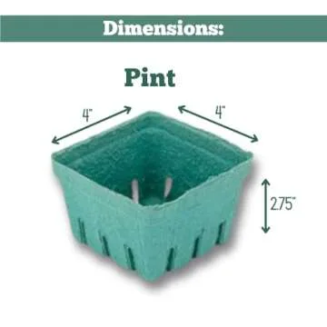 40 Eco-Friendly Vented Pulp Produce Baskets for Display