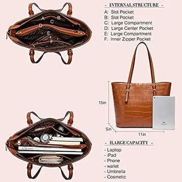 Montana West Handbags Crocodile Pattern Purses for Women Tote Bag Top-Handle Pu Leather Shoulder Bags B2B-MWC-027BR