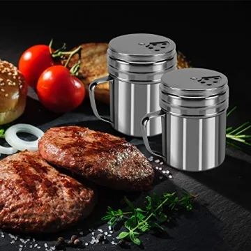 Accmor 9oz Salt & Pepper Shakers with Adjustable Pour