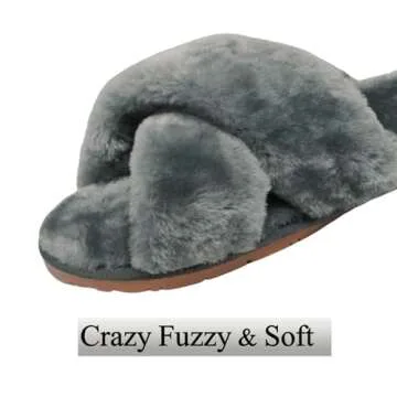 Crazy Lady Fluffy House Slippers for Women Stylish Comfort