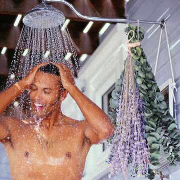 115 Pcs Eucalyptus Stems & Lavenders Flowers Bundles for Shower, 17'' Upgrade Hanging Shower Plant, ...