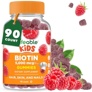 Lifeable Kids Biotin Gummies | 5,000mcg | Tasty Natural Flavor Supplement