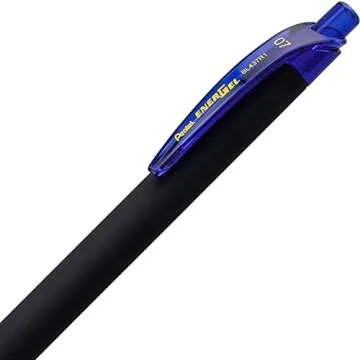 Pentel Energel 0.7 Kuro Gel Pen - Medium Line - 12 Pack Of 6 Black & 6 Blue
