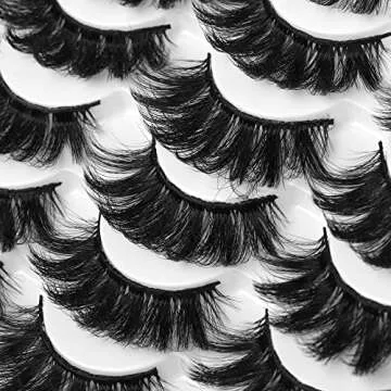 30 Pairs Fluffy Mink Lashes Dramatic Eyelashes 6 Styles Natural to Long Wispy False Eyelashes 8D Volume DD Curl Curly Strip Russian Fake Eye Lashes Bulk Wholesale