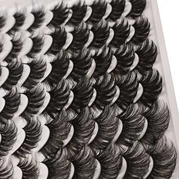 30 Pairs Fluffy Mink Lashes Dramatic Eyelashes 6 Styles Natural to Long Wispy False Eyelashes 8D Volume DD Curl Curly Strip Russian Fake Eye Lashes Bulk Wholesale