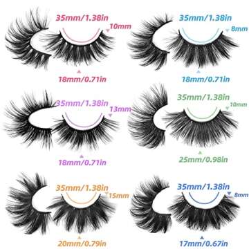 30 Pairs Fluffy Mink Lashes Dramatic Eyelashes 6 Styles Natural to Long Wispy False Eyelashes 8D Volume DD Curl Curly Strip Russian Fake Eye Lashes Bulk Wholesale