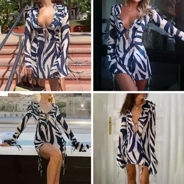 Elegant Long Sleeve Bodycon Dress for Parties and Beach