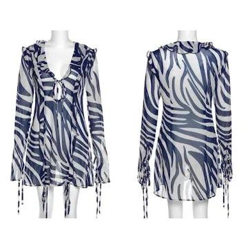 Elegant Long Sleeve Bodycon Dress for Parties and Beach