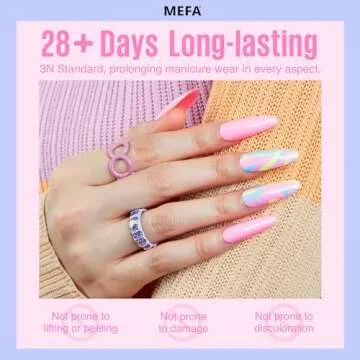 MEFA Gel Nail Polish Set with 20 Vibrant Colors for Nail Art