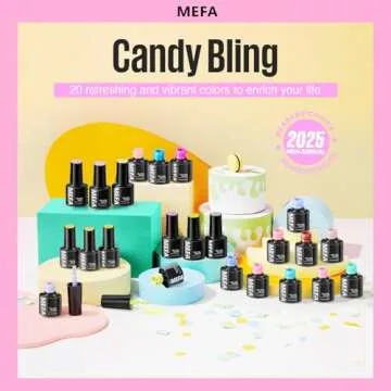 MEFA Gel Nail Polish Set with 20 Vibrant Colors for Nail Art