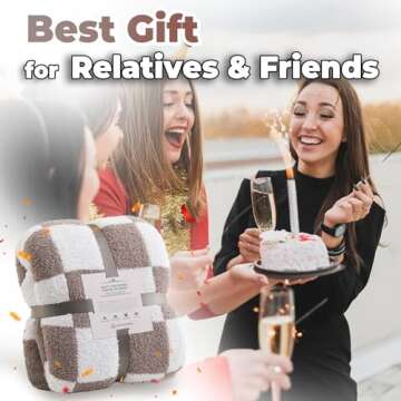 Cozy Khaki Checkered Blanket for Home and Travel