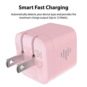 iLuv MYPOWER10 Pink USB Charger 12W Fast Charging
