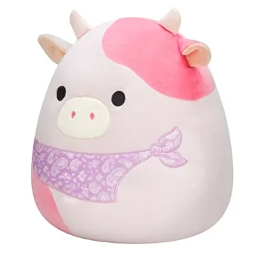 Squishmallows 14-Inch Reshma Pink Cow Plush - Soft & Adorable