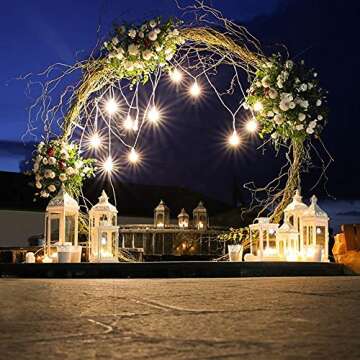 Baxstel Solar Lights Outdoor String Lights -50FT Vintage Edison 2W Shatterproof Bulbs Commercial Grade Weatherproof Strand (50ft)