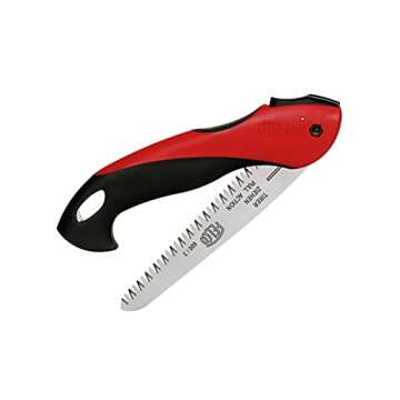 Felco Folding Saw (F 600) - Classic Tree Pruning Saw with Pull-Stroke Action, Red