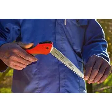 Felco Folding Saw (F 600) - Classic Tree Pruning Saw with Pull-Stroke Action, Red
