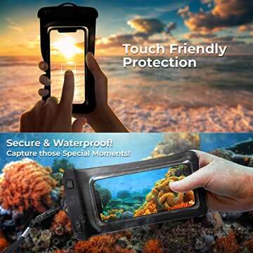 EcoEarth Waterproof Dry Bag (30L, Blue) - Roll Top Compression Dry Sack with Waist Straps Keeps Gear Dry for Kayaking, Beach, Rafting, Boating, Hiking, Camping, and Fishing with Waterproof Phone Case